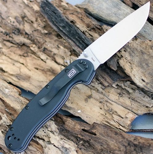 Ontario Rat 1 сталь D2 черная рукоять