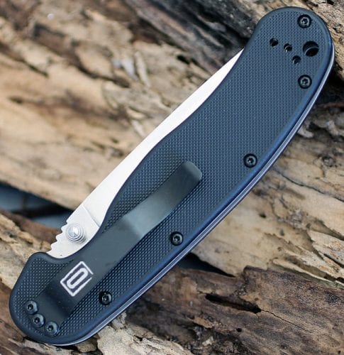 Ontario Rat 1 сталь D2 черная рукоять
