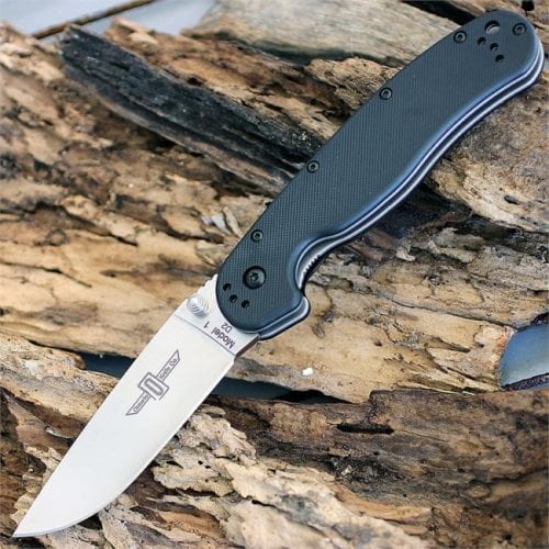 Ontario Rat 1 сталь D2 черная рукоять