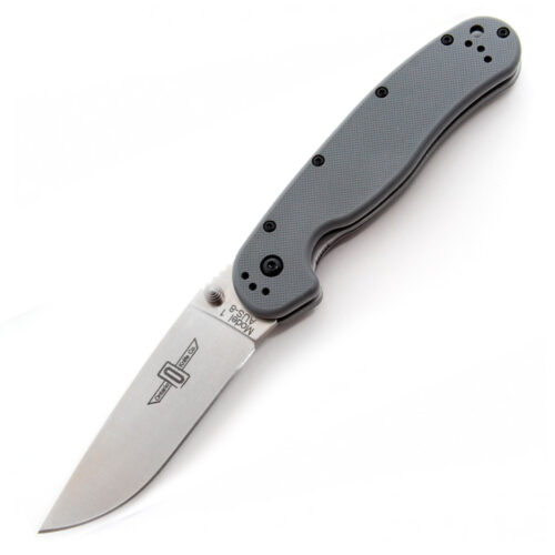 Ніж Ontario Rat 1 AUS-8 Gray Satin (O8848GY)