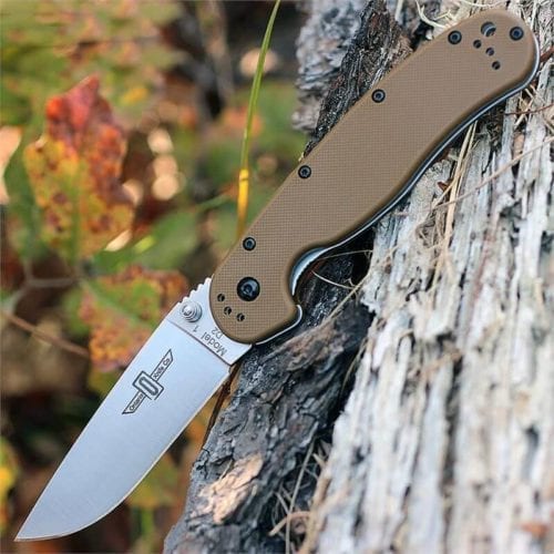 Ontario Rat Folder 1 сталь D2, коричневая рукоять, модель ON8867CB