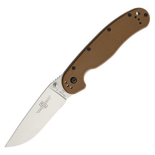 Ontario Rat Folder 1 сталь D2, коричневая рукоять, модель ON8867CB