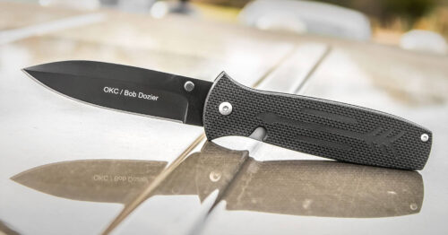 Ontario Dozier Arrow D2, черный клинок - 9101