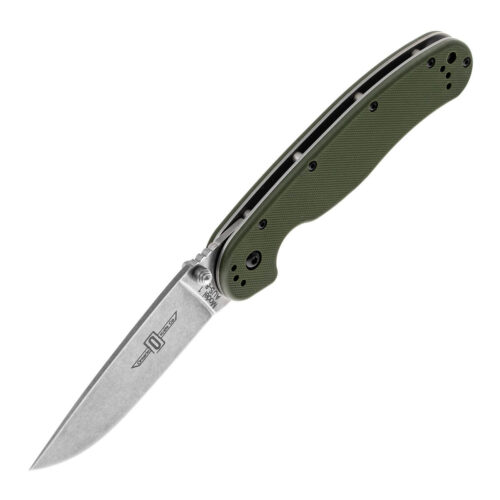 Ніж Ontario Rat 1 AUS-8 Foliage Green Stonewash (ON8874TC)