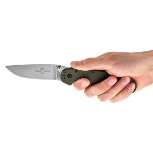 Ніж Ontario Rat 1 AUS-8 Foliage Green Stonewash (ON8874TC)