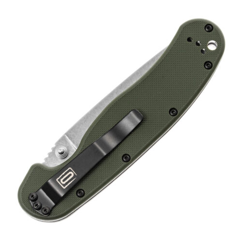 Ніж Ontario Rat 1 AUS-8 Foliage Green Stonewash (ON8874TC)