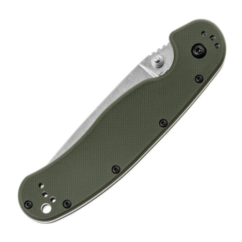 Ніж Ontario Rat 1 AUS-8 Foliage Green Stonewash (ON8874TC)